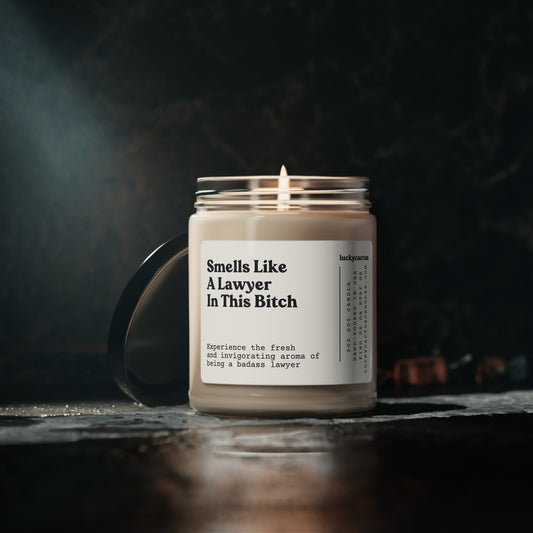 Smells Like Lawyer In This Bitch 9oz Soy Candle